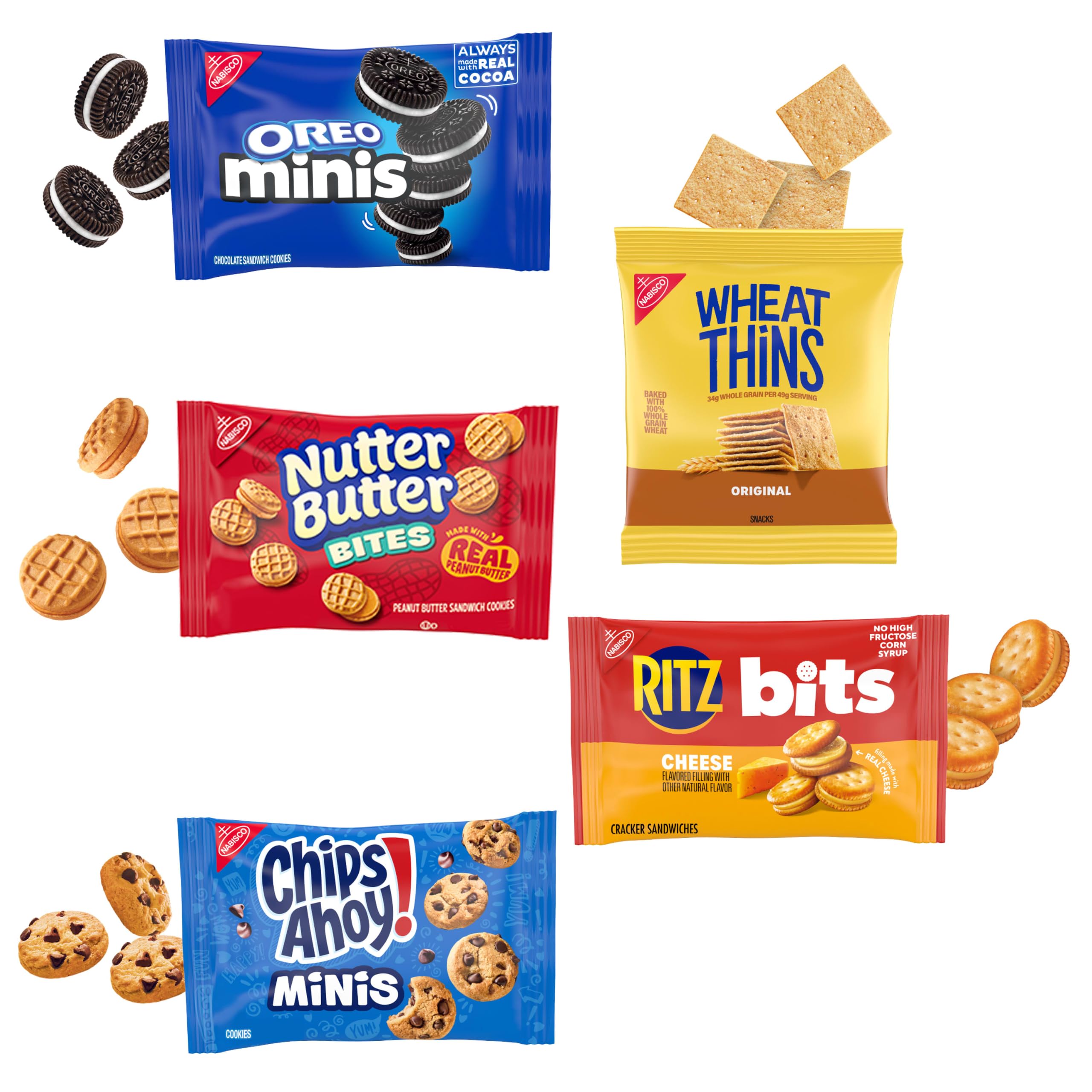 Wheat Thins paquete mostrando grano integral y opción más saludable