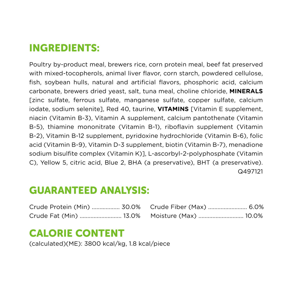 Whisker Lickin's Purina etiqueta nutricional clara para revisar ingredientes