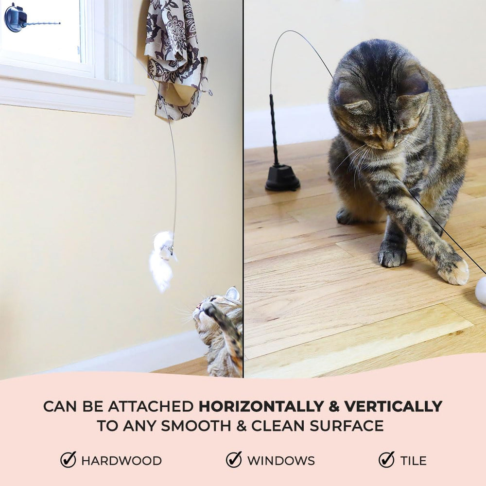 Whiskertons flexible rod in motion illustrating lifelike bird movement