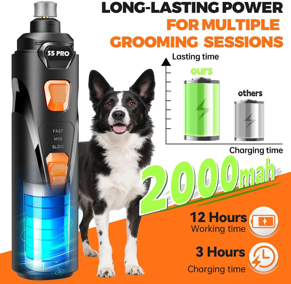 Whisper Quiet Dog Nail Grinder bolsa de terciopelo, almacenamiento protegido y transporte