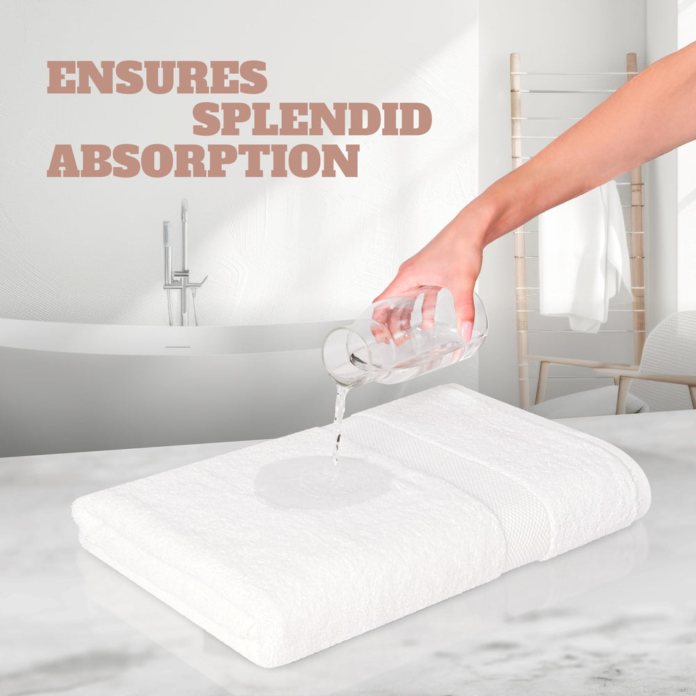 White Classic toallas dobladas en estantería, ahorro de espacio y orden