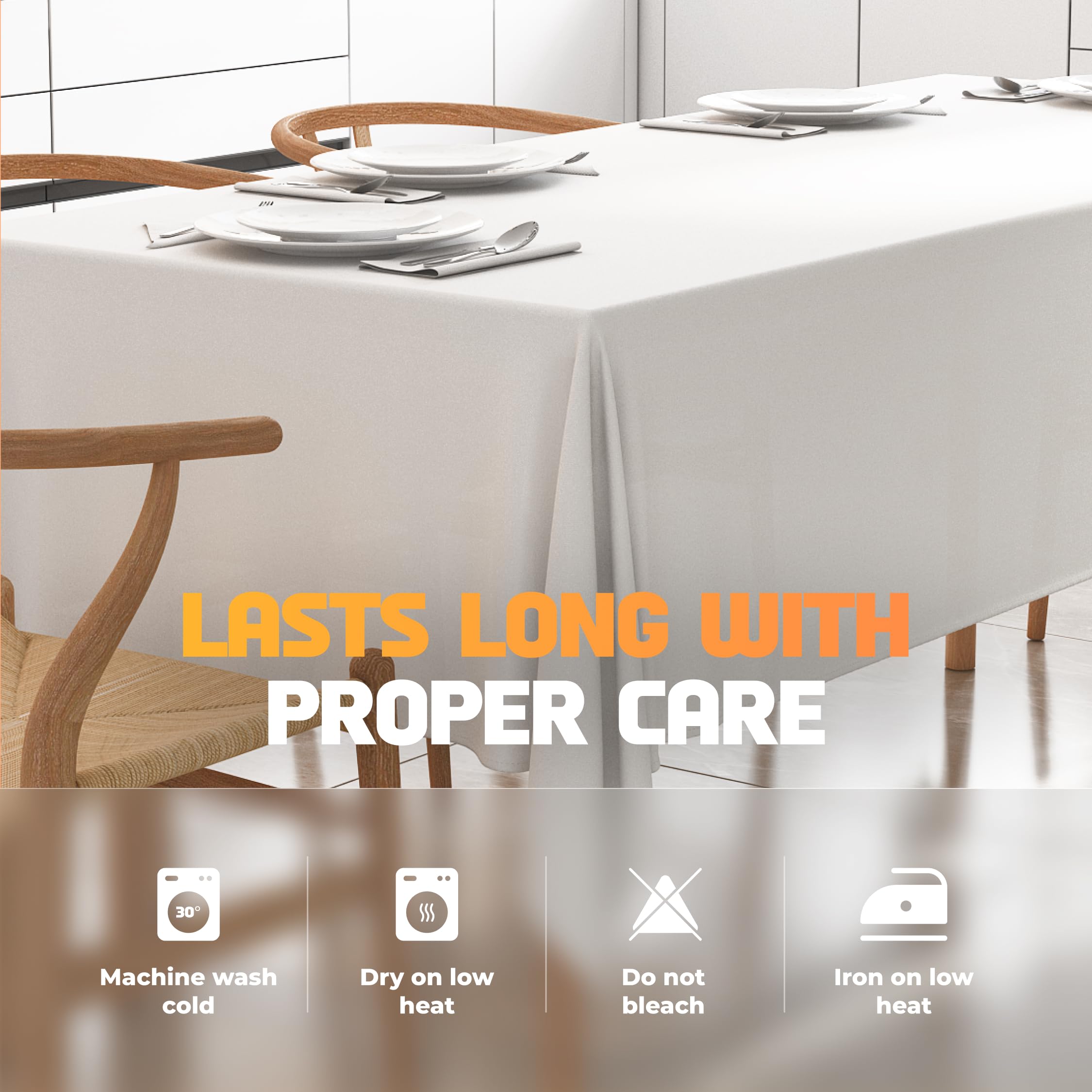 White Classic WEALUXE comparación de tamaño con regla y mesa de 8ft, confirma ajuste perfecto