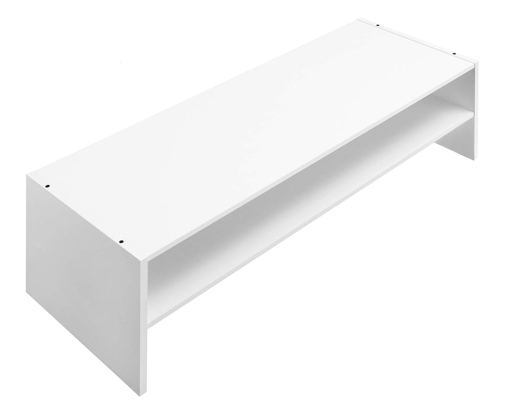 Whitmor size comparison next to door frame illustrating compact footprint
