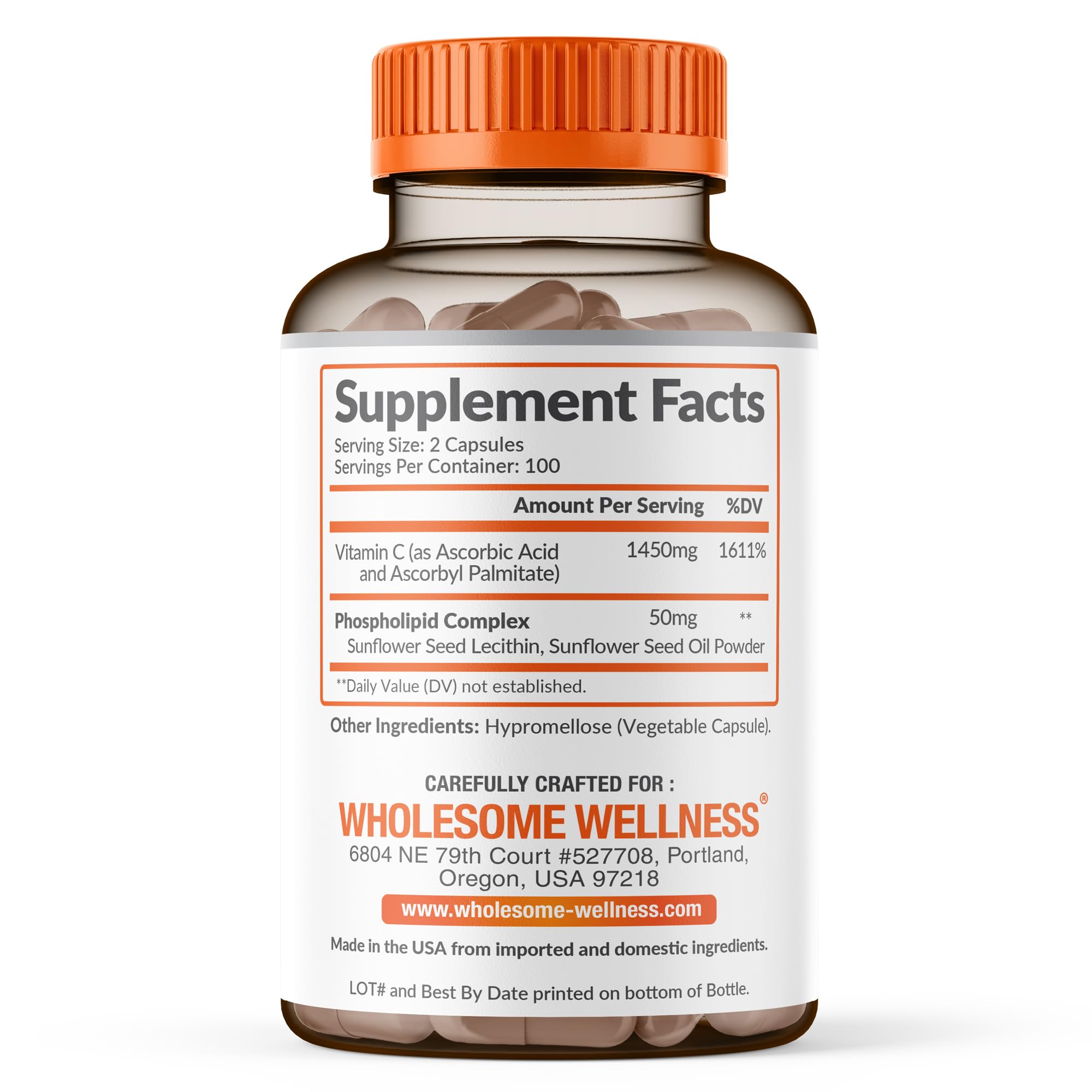 Wholesome Wellness single capsule close-up highlighting capsule texture and absorption