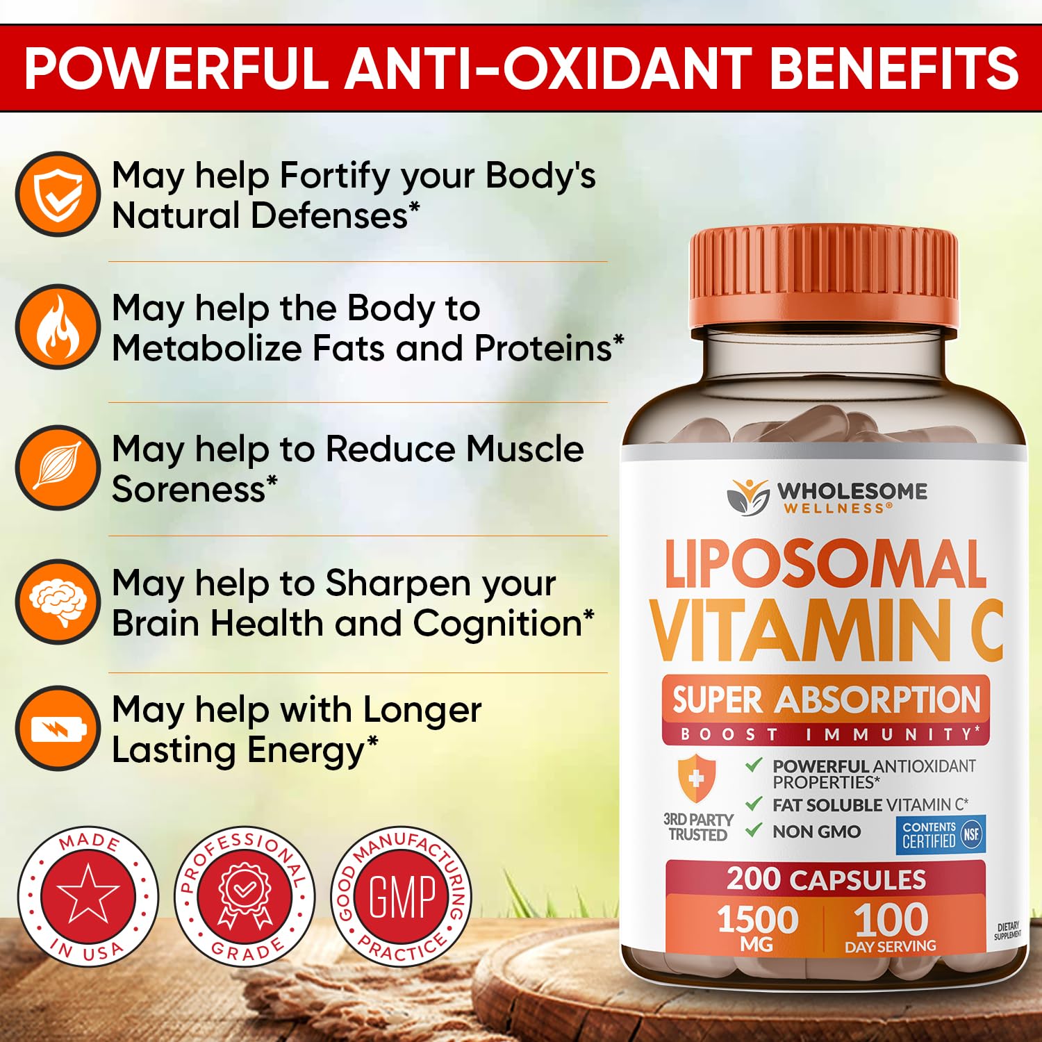 Wholesome Wellness capsule held in palm demonstrating easy daily use benefit