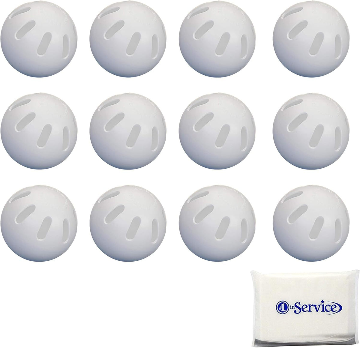 WIFFLE paquete frontal mostrando las 12 pelotas y facilidad de uso