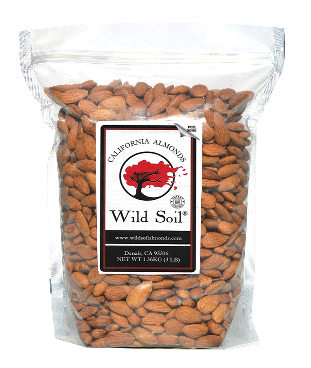 Wild Soil front-pack showing resealable bag and eco credentials
