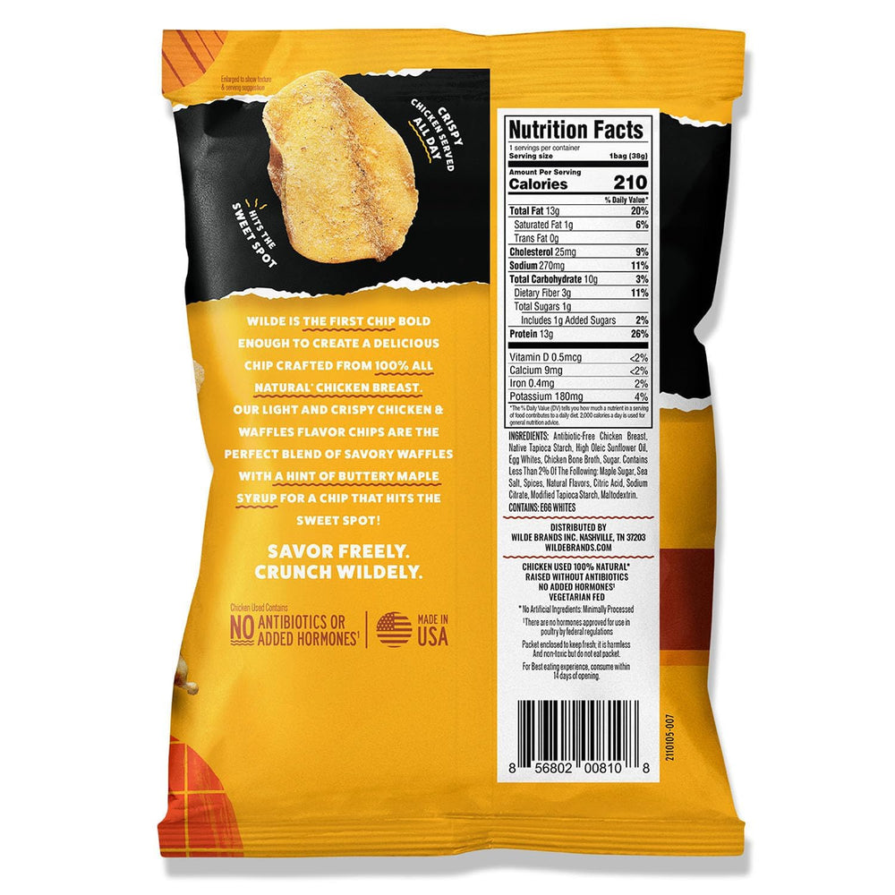 Wilde Chips textura crujiente primer plano con aspecto apetitoso