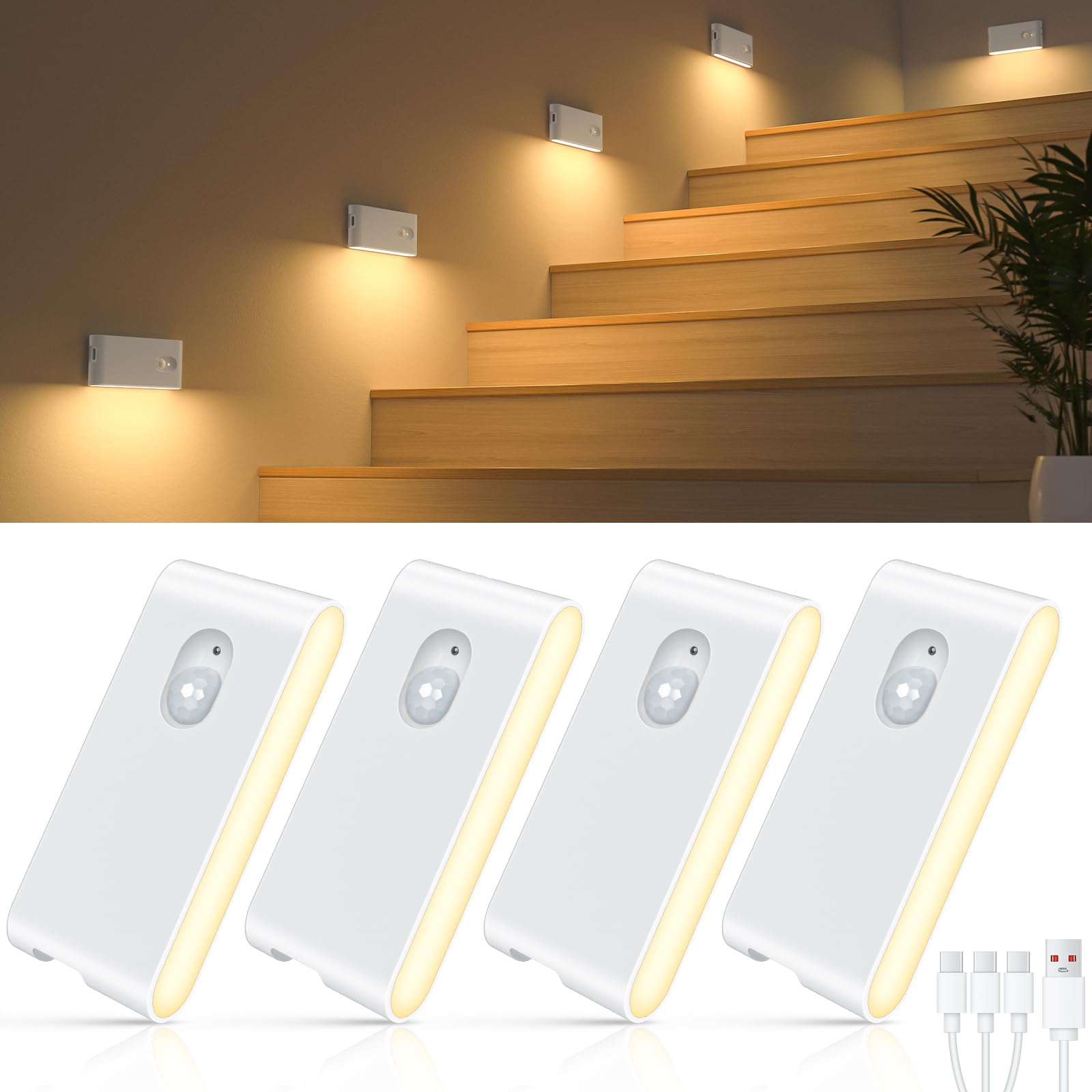 WILLED paquete frontal mostrando las cuatro luces recargables y sus accesorios
