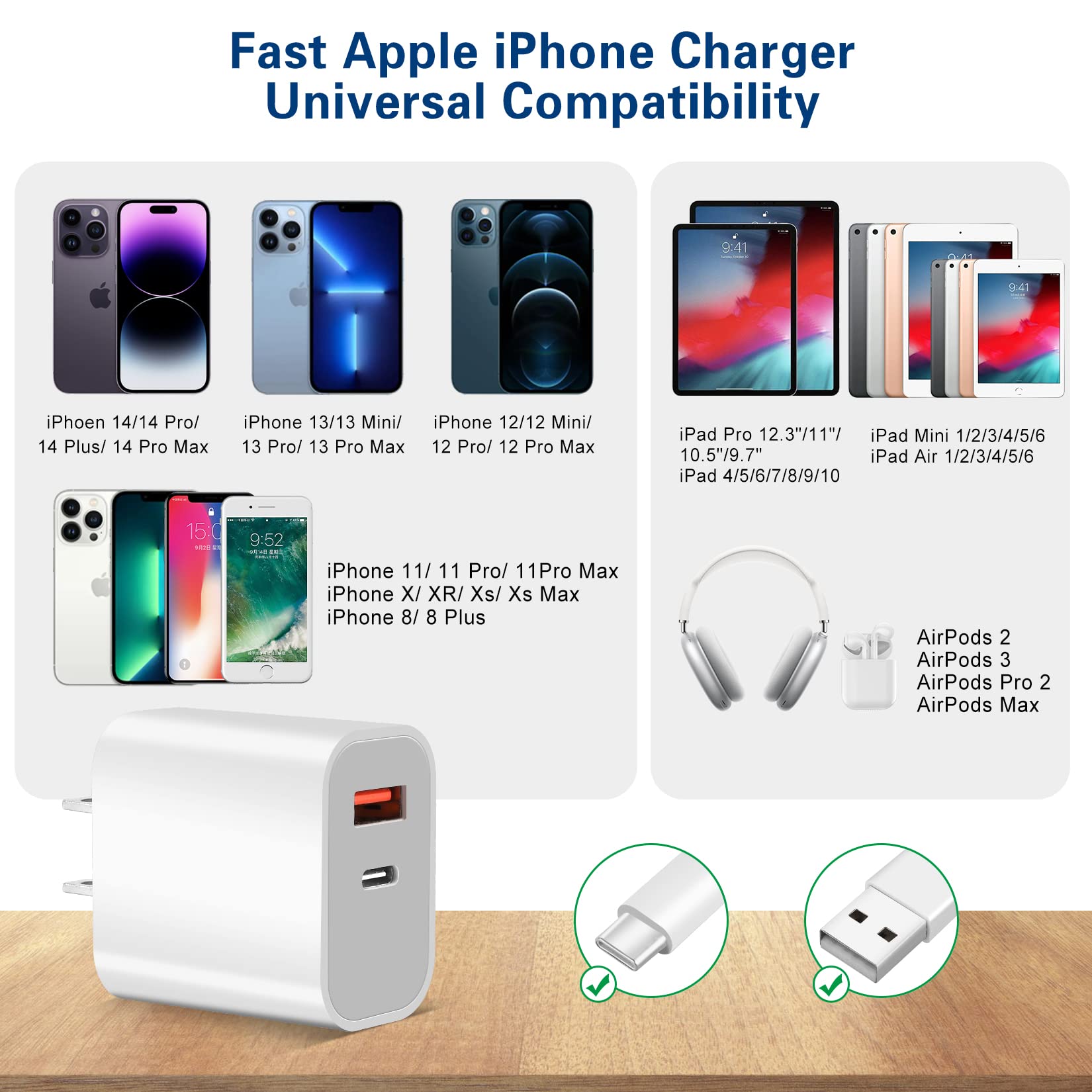 WILLTOP cable USB‑C a Lightning 10FT enrollado, ofrece alcance cómodo