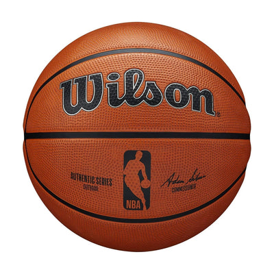 WILSON front view of outdoor basketball showing full-size regulation look and durability