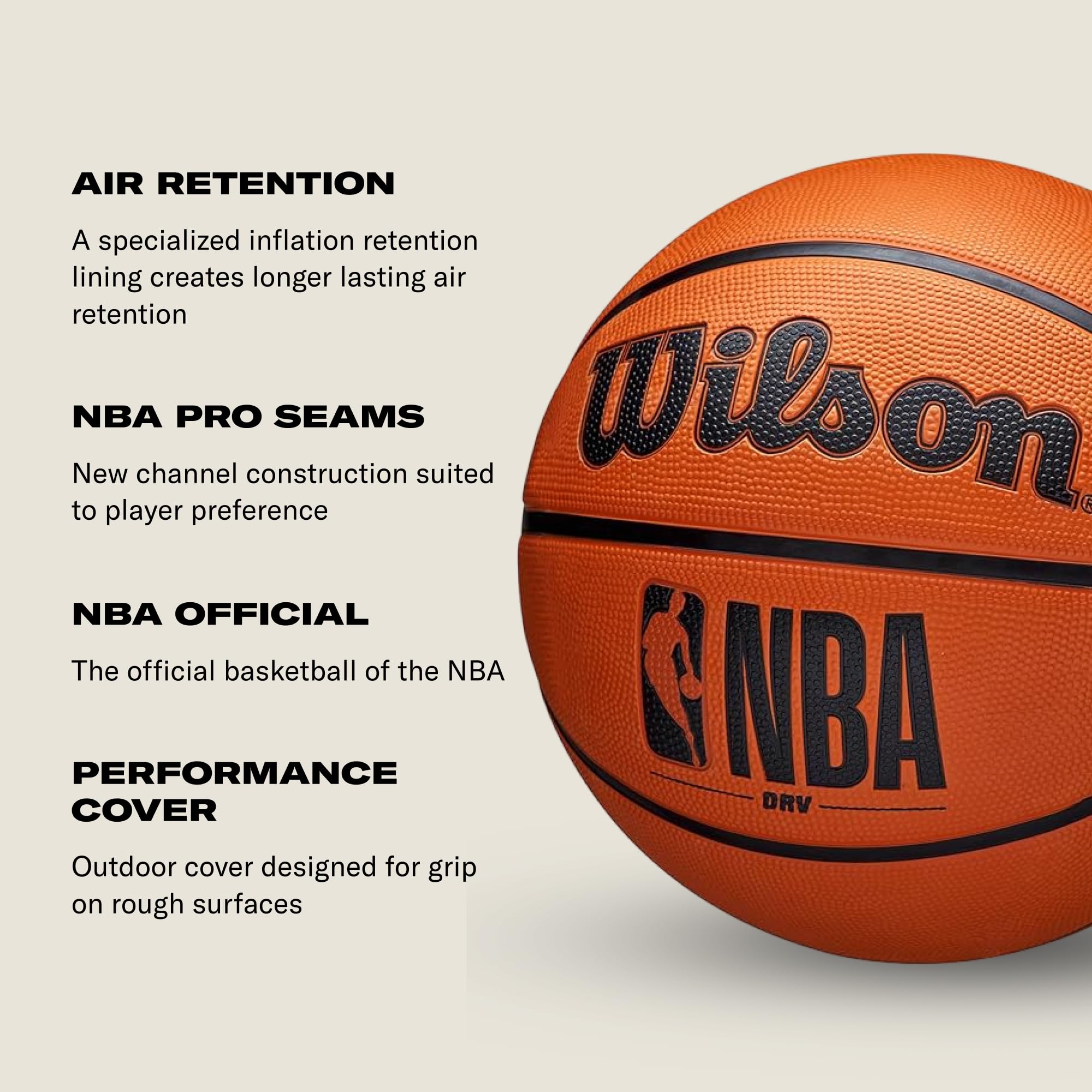 WILSON etiqueta con logo NBA y firma que aporta autenticidad
