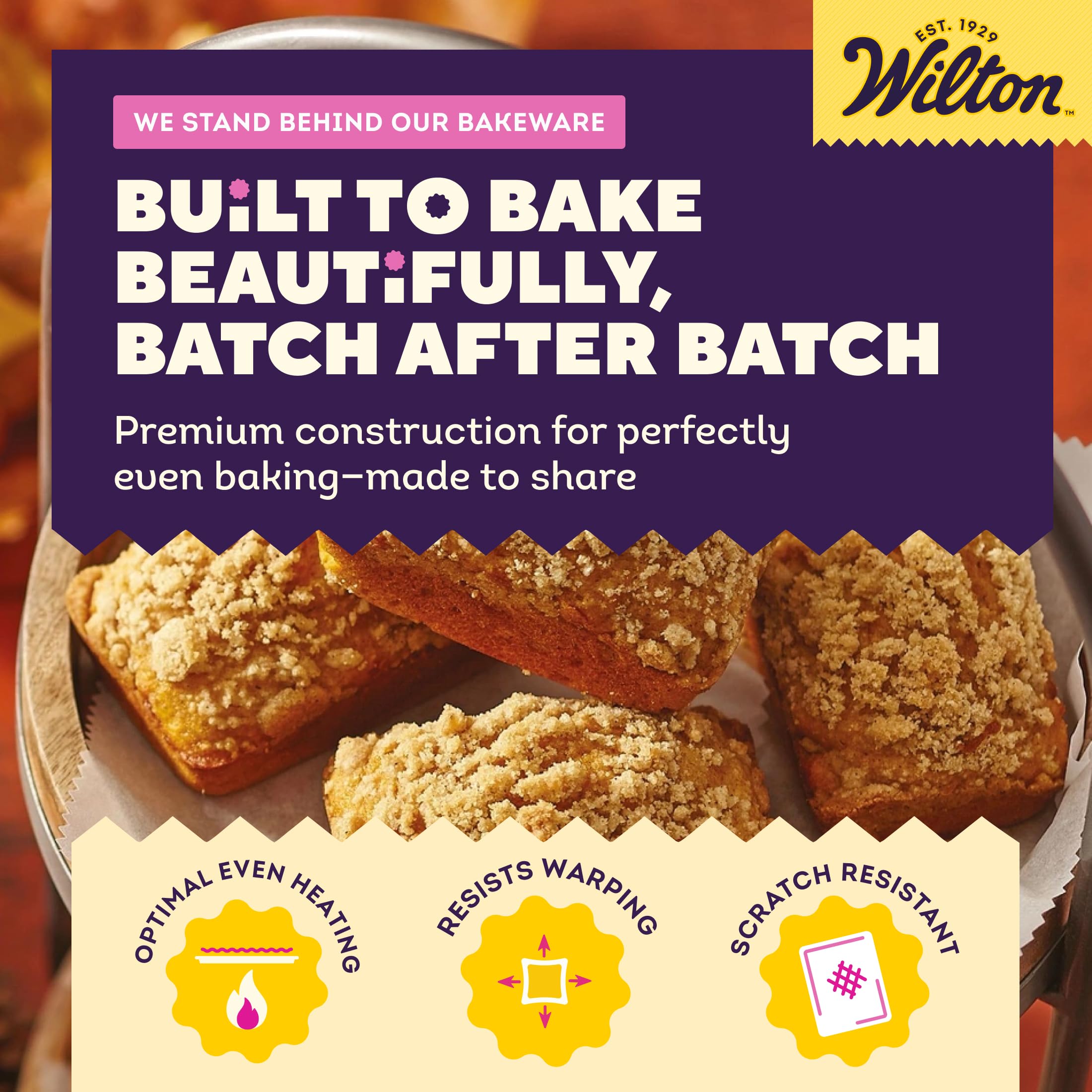 Detalle de las asas extendidas Wilton Gold para agarre seguro y manejo cómodo