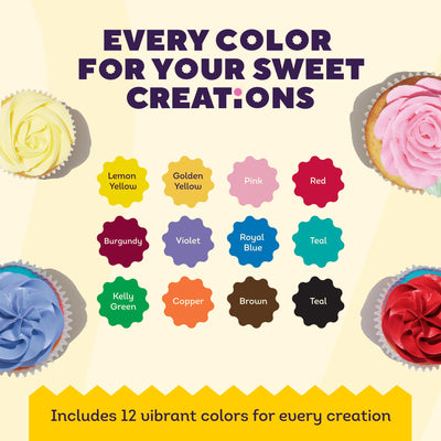 Wilton mezcla de colores en paleta para combinar y crear tonos