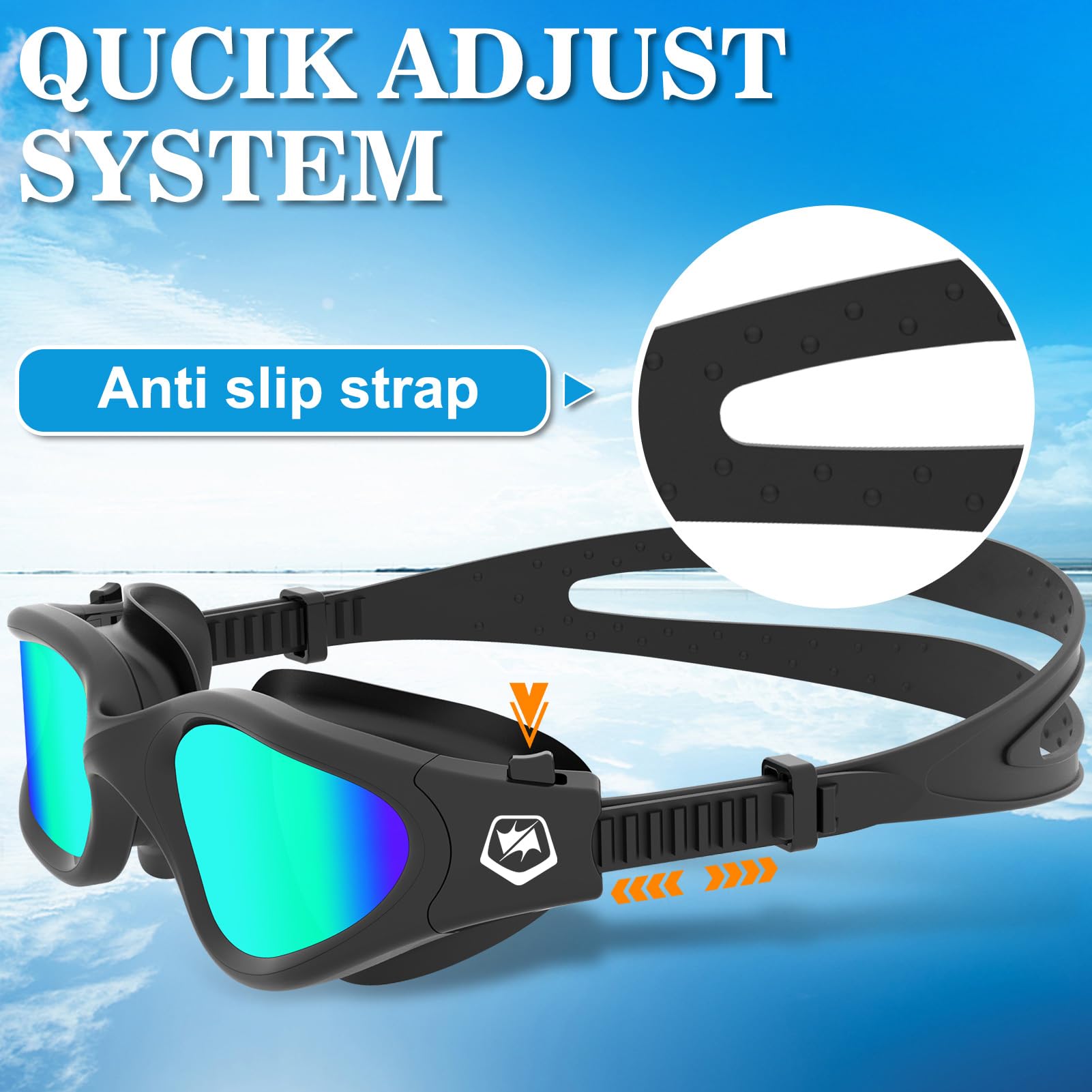 WIN.MAX gafas en uso en piscina protegen ojos y mantienen visión nítida