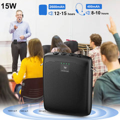 WinBridge auricular-micrófono inalámbrico en primer plano, cómodo y estable para docentes