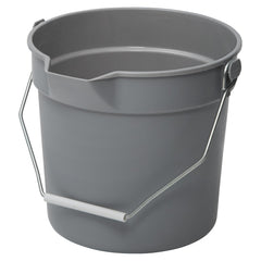 Winco cubeta frontal de 10 qt mostrando forma y color gris, accesible y resistente