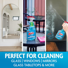 Windex detalle de etiqueta indicando fórmula y uso multi-superficie