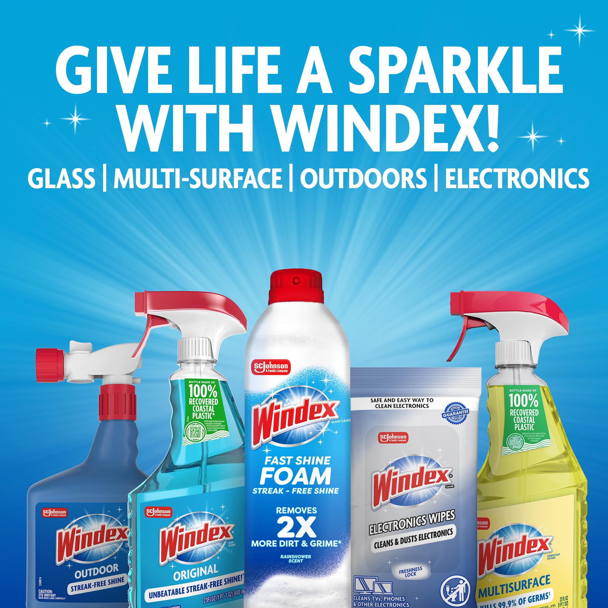 Windex en ambiente doméstico ventana limpia que maximiza luz natural