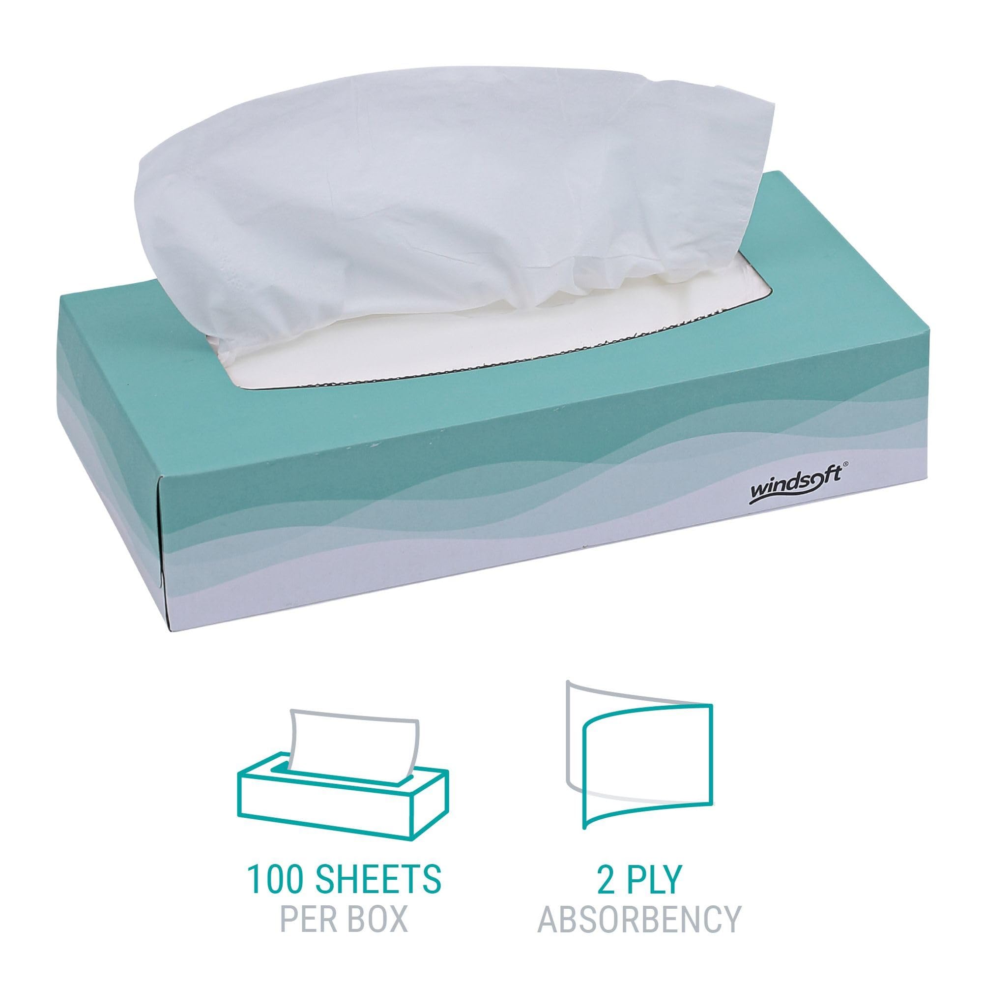 Windsoft pañuelo en uso por mano, extracción higiénica rápida