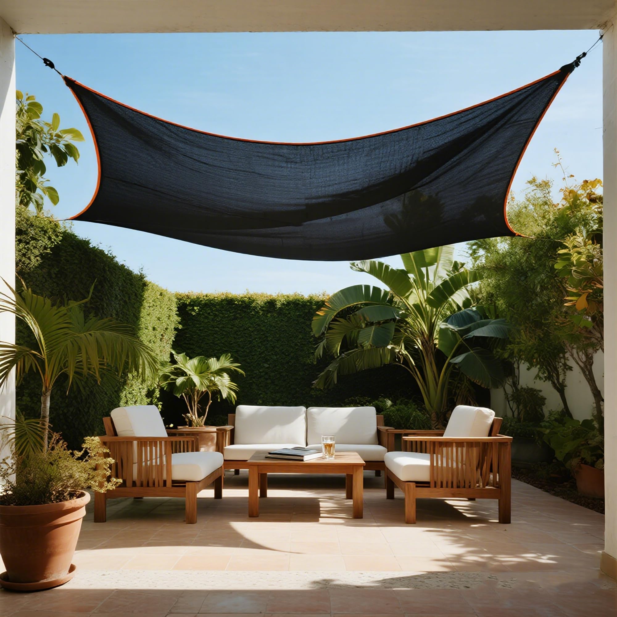 winemana cubierta sobre patio reduciendo calor solar
