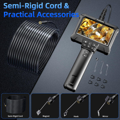 WINWEND close-up of camera head with eight LEDs for clearer interior lighting