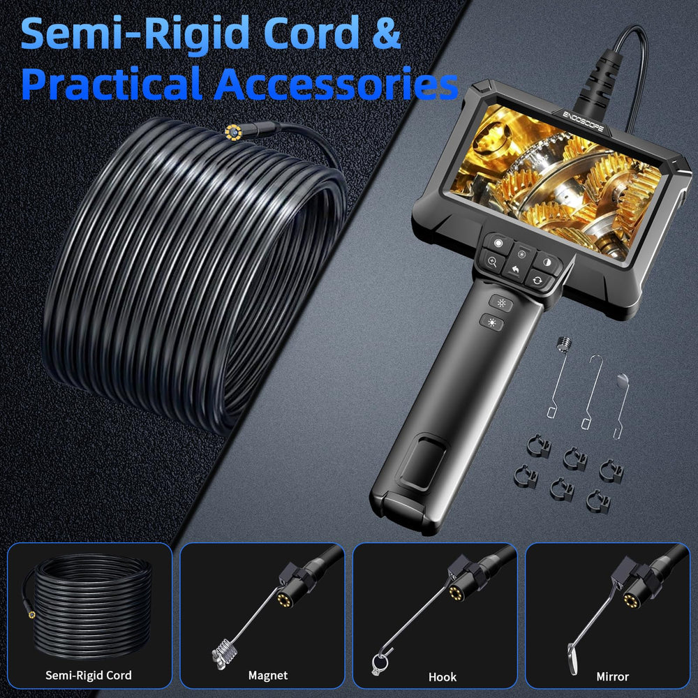 WINWEND close-up of camera head with eight LEDs for clearer interior lighting