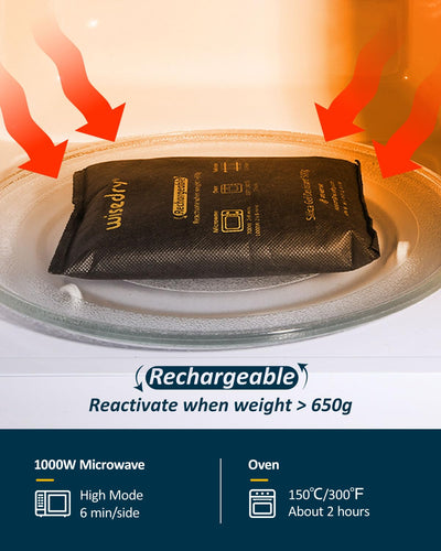 wisedry bag placed on car dashboard reducing window fog and improving visibility