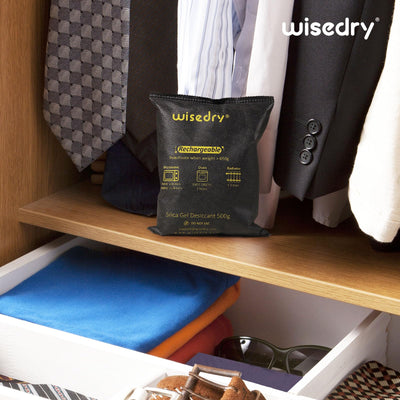 wisedry bag next to hand for scale showing large 500g capacity practical size