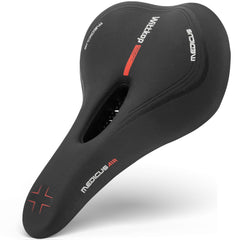 Wittkop sillín frontal mostrando forma ancha y confort para ciclismo
