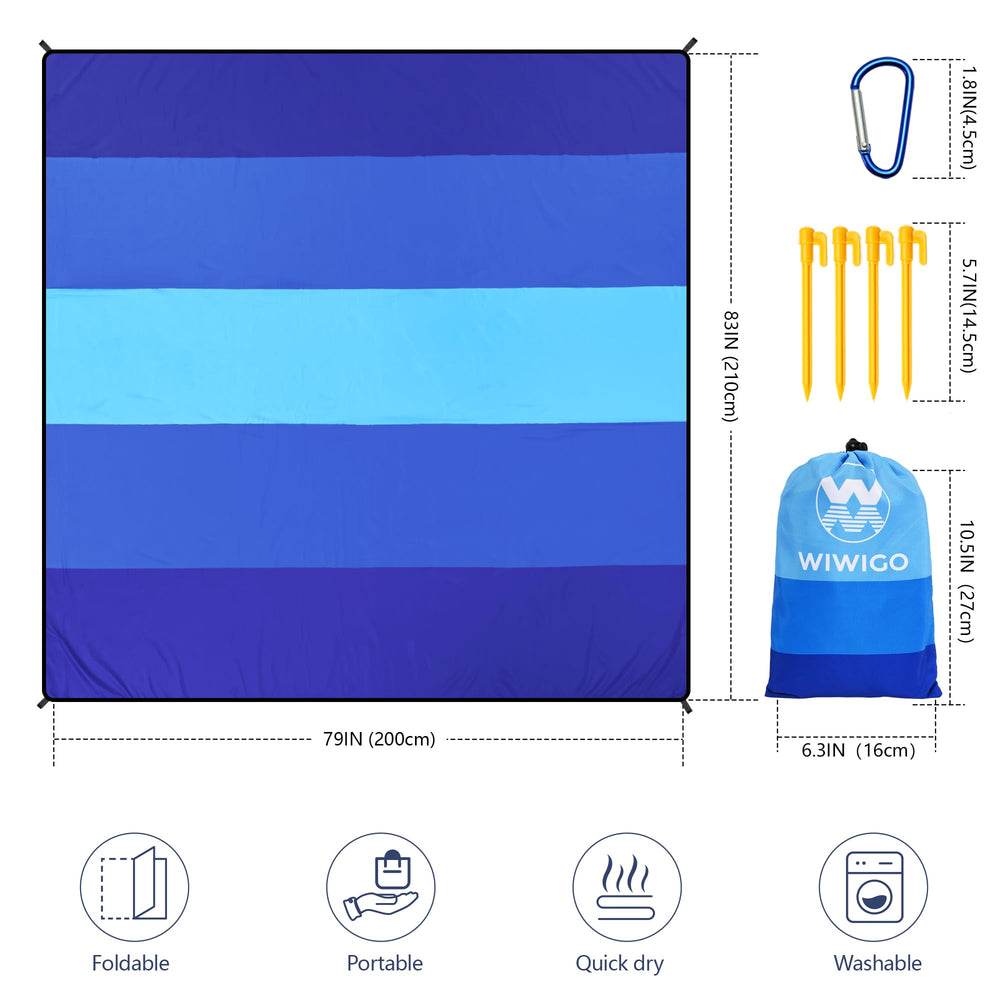 WIWIGO close-up fabric texture highlighting sandproof and quick-dry benefits