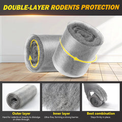 Wizcave malla de acero inoxidable en rollo, añade refuerzo duradero