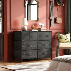 WLIVE drawer close-up open showing fabric drawer depth and easy-pull handle for smooth access