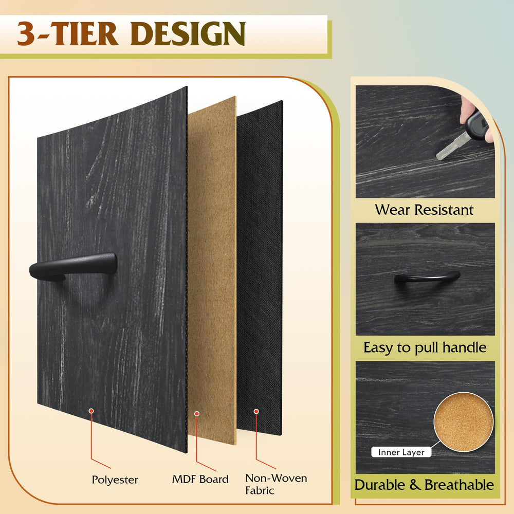 WLIVE dresser drawer fabric texture close-up highlighting durable material and neat appearance