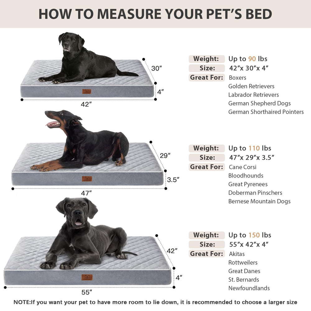 WNPETHOME measuring tape beside bed showing accurate size fit