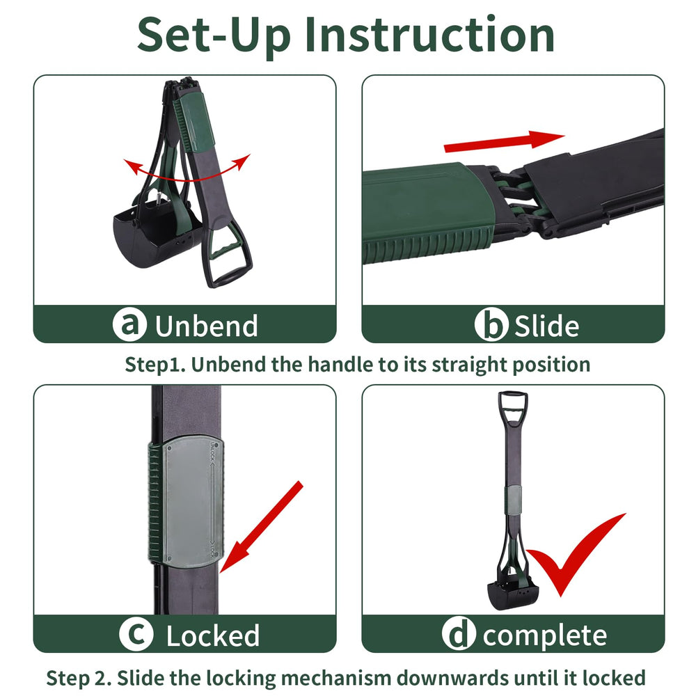 WOILIFE recogedor plegado en mano, transporte cómodo y compacto