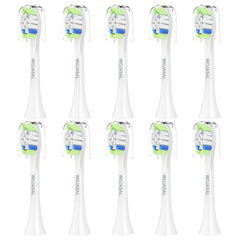 WOJASAL pack frontal mostrando 10 cabezales y tapas, conveniencia inmediata