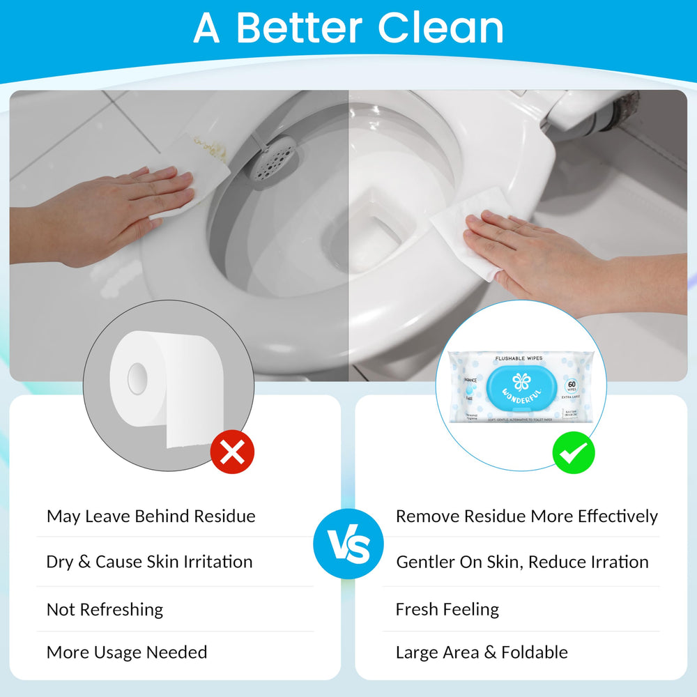 WONDERFUL toallitas sobre lavabo en baño, uso práctico en viajes