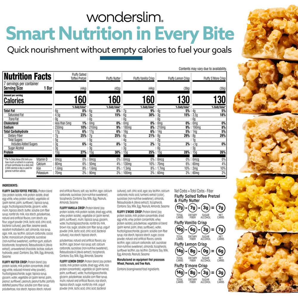 WonderSlim paquete guardado en bolso, snack portable y práctico
