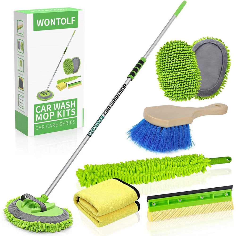 Wontolf full kit laid out showing all included tools for complete cleaning