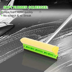 Wontolf squeegee rubber blade clearing water for streak-free windows