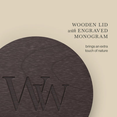 WoodWick comparación de tamaño para ver escala en la casa