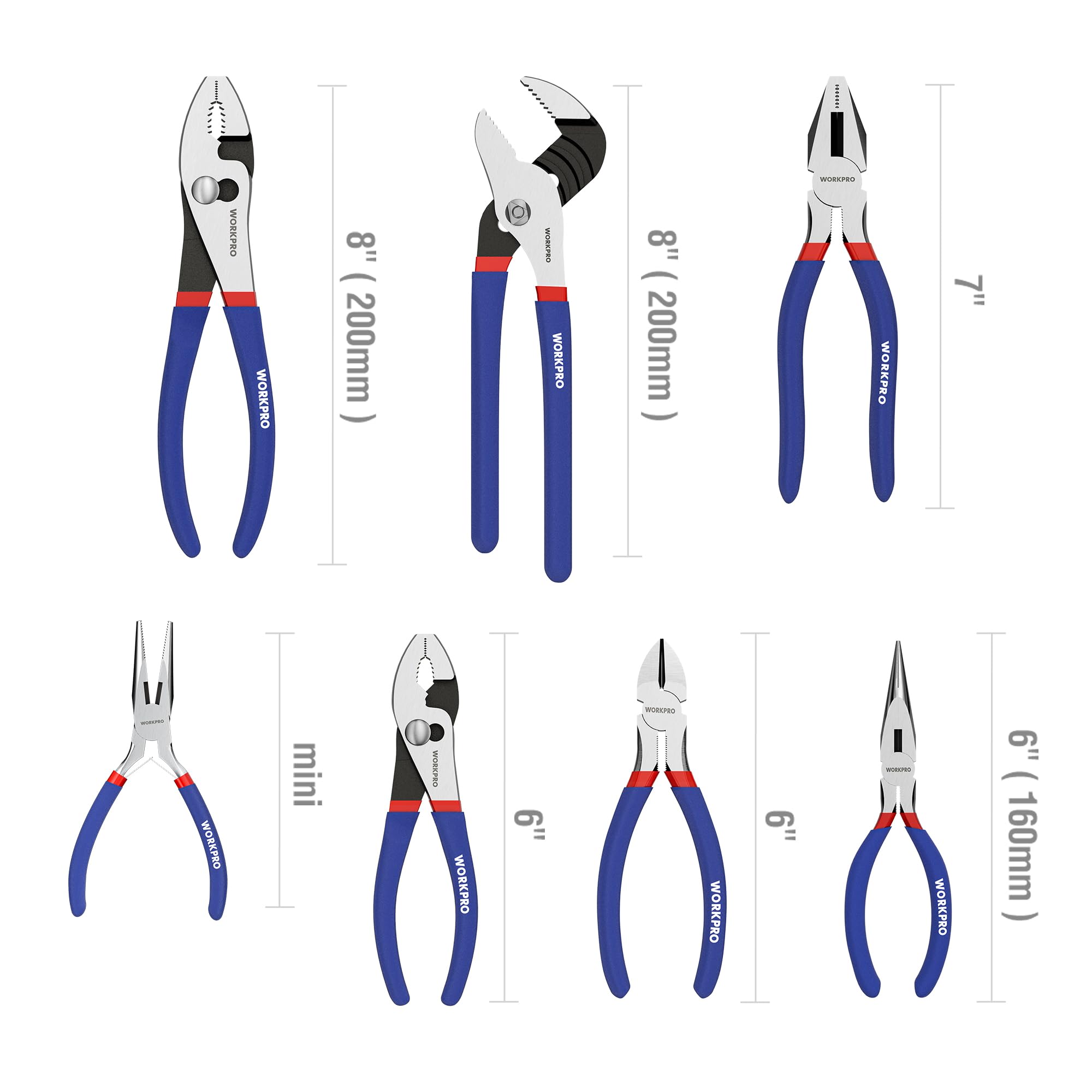 WORKPRO detalle del filo endurecido que garantiza cortes precisos y duraderos