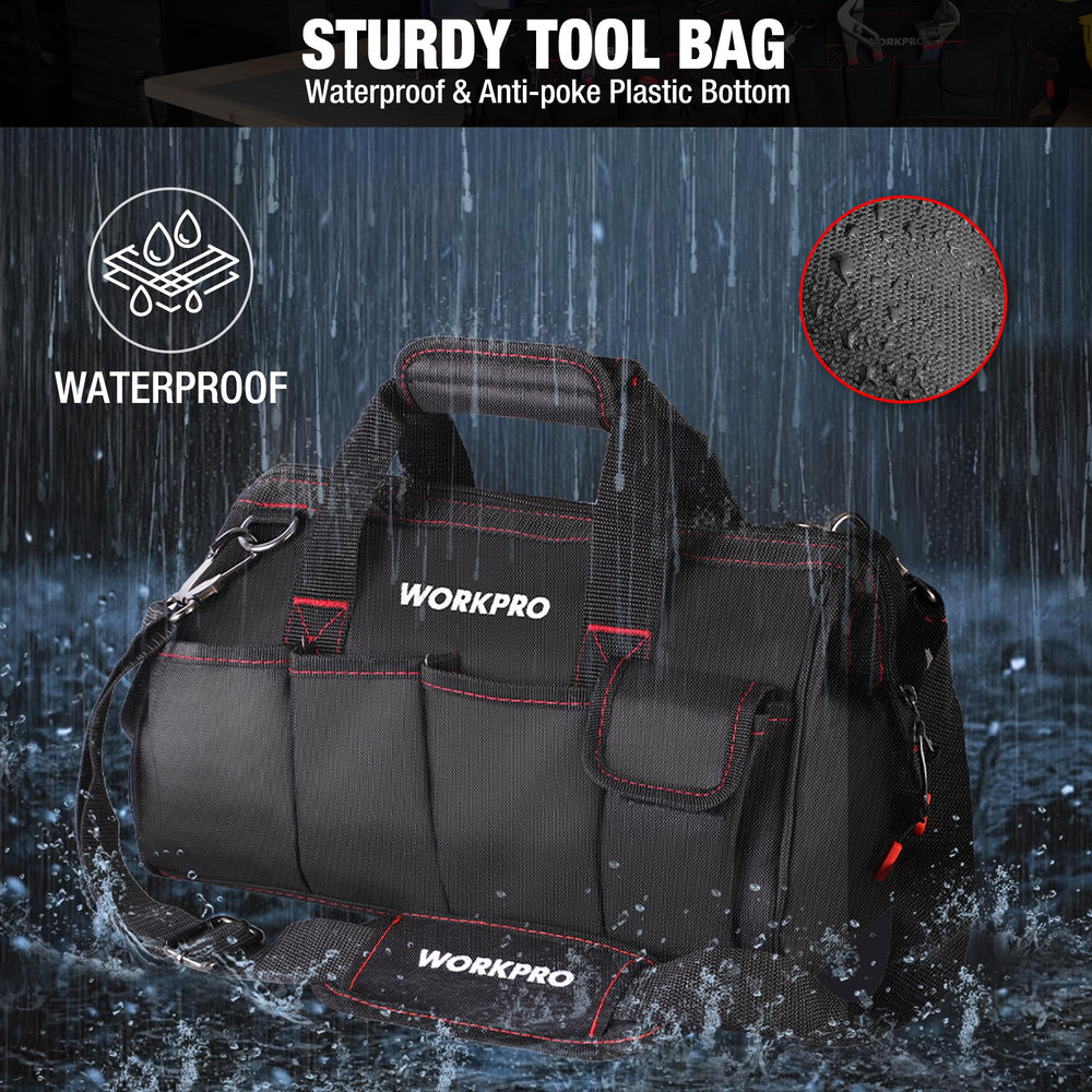 WORKPRO detalle de la textura en poliéster 600D que garantiza resistencia