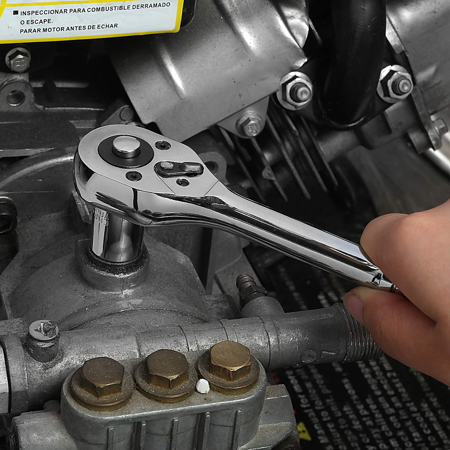 WORKPRO barra de extensión y adaptador 3/8" a 1/4" para acceso profundo