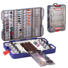 WORKPRO vista frontal del kit 698 piezas mostrando caja organizada y contenido útil