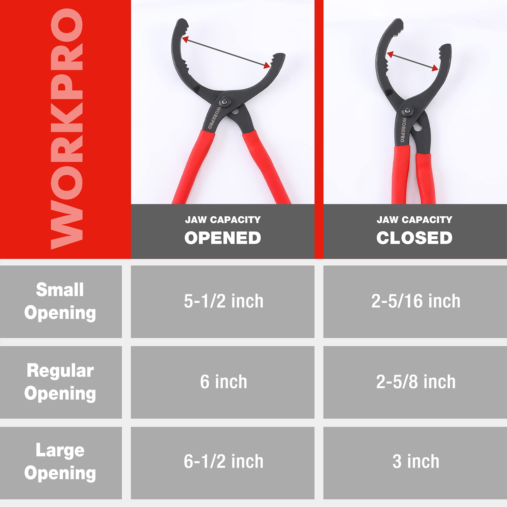 WORKPRO acero de alto carbono con acabado protector contra óxido