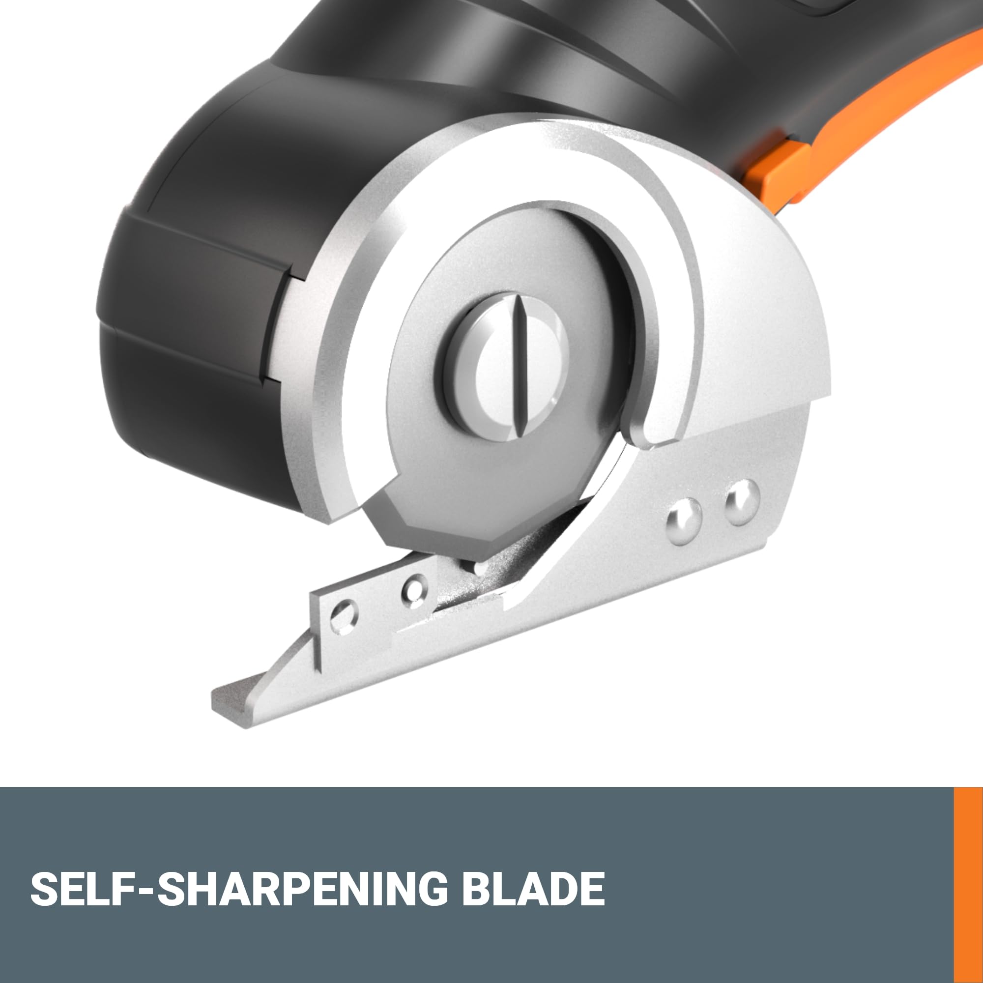 WORX ZipSnip slicing cardboard demonstrating strong cutting capacity up to 1/4 inch