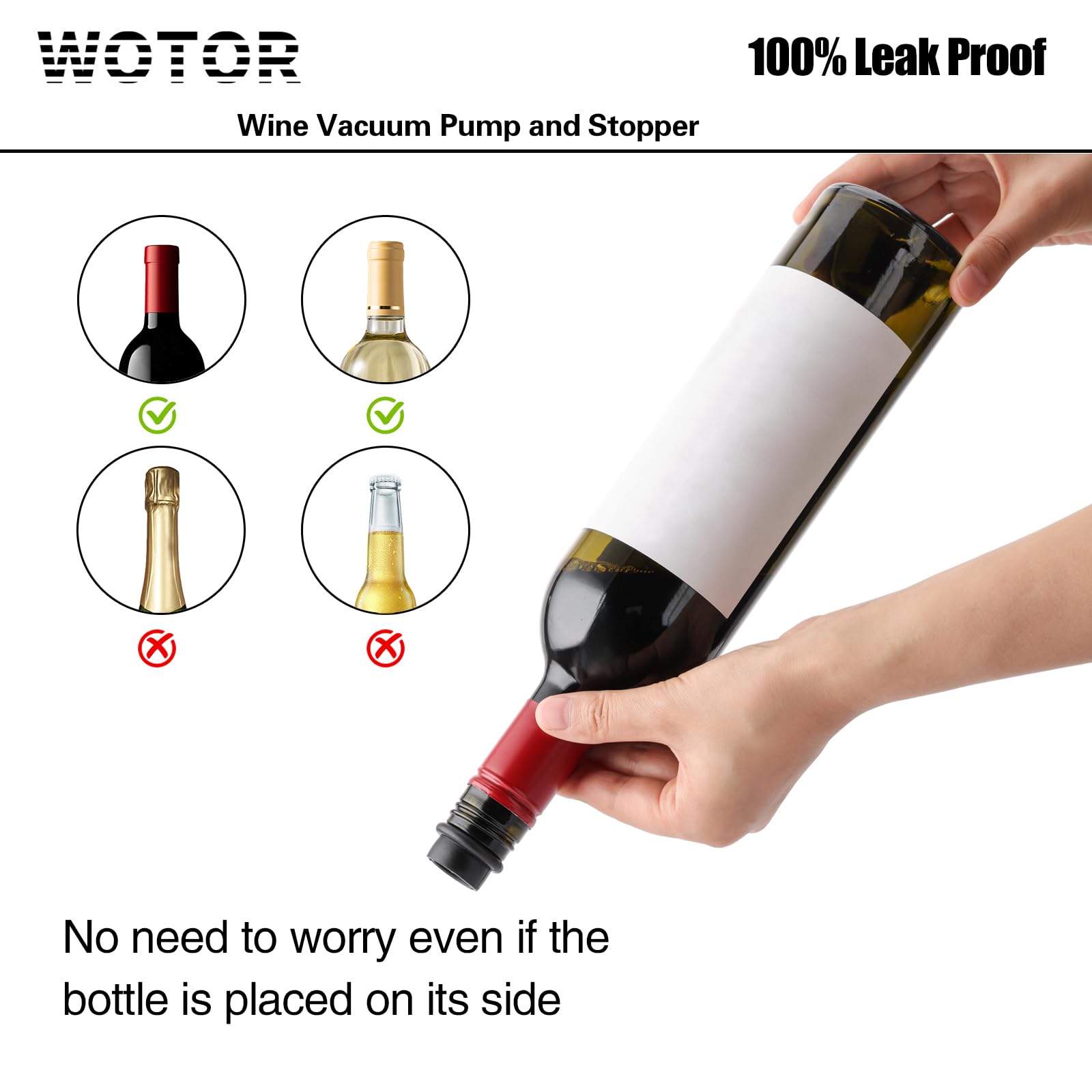 WOTOR en uso sellando una botella para minimizar oxidación y preservar aromas