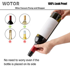 WOTOR en uso sellando una botella para minimizar oxidación y preservar aromas
